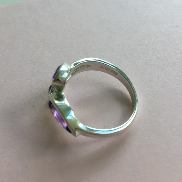 Genuine Amethyst .925 Sterling Silver Ring - Picture 16 of 16